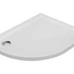 40mm Low Profile 1200x900mm Offset Quadrant Tray & Waste (LH) - White