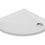 40mm Low Profile 1000mm Quadrant Tray & Waste - White