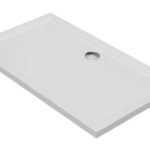40mm Low Profile 1300x800mm Rectangular Tray & Waste - White