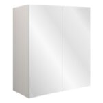 Crystal 600mm Mirrored Wall Unit - Matt Stone (Grey Cab)