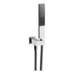 Abode Euphoria Square Wall Outlet  Handset & Bracket Set - Chrome
