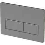 Rectangle Push Button Flushplate - Chrome