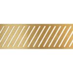 Linear Tray Waste Cover - Brushed Brass