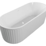 Utopia Fluted Freestanding 1700x750x570mm 0TH Bath
