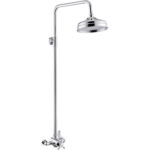 Drop Concentric Single Outlet Shower Valve & Overhead Kit Pack 2 - Chrome
