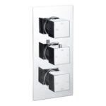 Spay Thermostatic Three Outlet Triple Shower Valve - Chrome