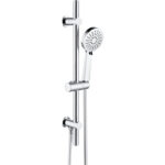 Mist Round Riser Rail Kit w/Elbow & 3 Mode Handset - Chrome