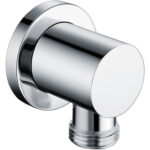 Round Wall Outlet Elbow - Chrome