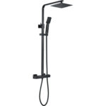 Spay Square Thermostatic Bar Mixer w/Riser Kit - Matt Black