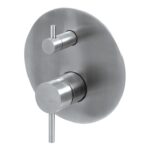 Vema Tiber Two Outlet Shower Mixer w/Diverter - St/Steel