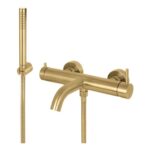 Vema Tiber Wall Mounted Bath/Shower Mixer - Brushed Brass