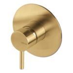 Vema Tiber Single Outlet Shower Mixer - Brushed Brass
