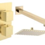 Spay Square Shower Valve & Kit Pack 1 - Brushed Brass