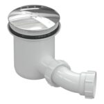 Low Profile Tray Waste & Cover - Chrome