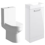Unify 410mm F/S Basin Unit & C/C Toilet Pack - White Gloss