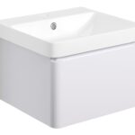 Elite 500mm Wall Hung 1 Drawer Basin Unit & Basin - Matt White
