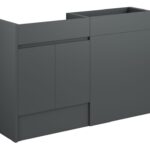 Diamond 1236mm Standard Basin & WC Unit Pack - Matt Graphite Grey (Oak Cab)