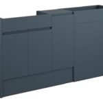 Diamond 1536mm Standard Basin  WC & 1 Door Unit Pack - Matt Arley Blue (Grey Cab)
