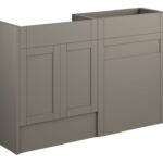 Crystal 1236mm Standard Basin & WC Unit Pack - Matt Stone (Grey Cab)