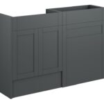 Crystal 1236mm Standard Basin & WC Unit Pack - Matt Graphite Grey (Oak Cab)