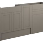Crystal 1536mm Standard Basin  WC & 1 Door Unit Pack - Matt Stone (Oak Cab)