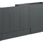 Crystal 1536mm Standard Basin  WC & 1 Door Unit Pack - Matt Graphite Grey (Grey Cab)