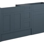 Crystal 1536mm Standard Basin  WC & 3 Drawer Unit Pack - Matt Arley Blue (Oak Cab)