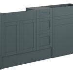 Crystal 1536mm Standard Basin  WC & 3 Drawer Unit Pack - Matt Green Camo (Grey Cab)