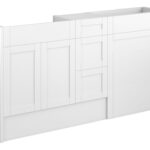 Crystal 1536mm Standard Basin  WC & 3 Drawer Unit Pack - Matt White (Grey Cab)