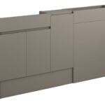 Diamond 1536mm Slim Basin  WC & 1 Door Unit Pack - Matt Stone (Grey Cab)