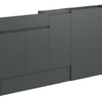 Diamond 1536mm Slim Basin  WC & 1 Door Unit Pack - Matt Graphite Grey (Oak Cab)