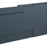 Diamond 1536mm Slim Basin  WC & 1 Door Unit Pack - Matt Arley Blue (Grey Cab)