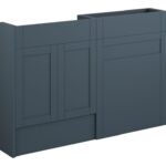 Crystal 1236mm Slim Basin & WC Unit Pack - Matt Arley Blue (Grey Cab)