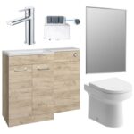 Purity 1000mm Furniture & BTW WC Pack - Oak (RH)
