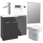 Purity 1000mm Furniture & BTW WC Pack - Anthracite Gloss (RH)