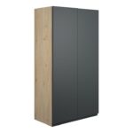 Diamond 600mm Standard 2 Door Storage Unit - Matt Graphite Grey (Oak Cab)