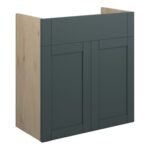 Crystal 600mm Standard Basin Unit - Matt Green Camo (Oak Cab)