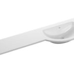 1244mm Slim Round One-Piece Basin & Overflow Ring - Right Hand
