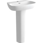 Aquaria 600x400mm 1TH Basin & Full Pedestal