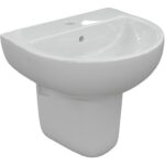 Shell 450x400mm 1TH Basin & Semi Pedestal