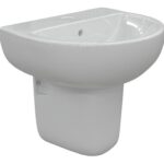 Shell 550x400mm 1TH Basin & Semi Pedestal