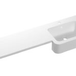 1242mm Standard Square One-Piece Basin & Overflow Ring - Left Hand