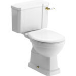 Summit Close Coupled Comfort Height WC & Soft Close Seat w/Br.Brass Finishes