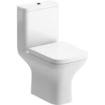 Hollow Rimless Short Projection Close Coupled Open Back WC & Wrapover Soft Close Seat
