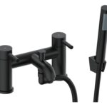 Spate Bath/Shower Mixer & Bracket - Matt Black