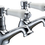 Fount Bath Pillar Taps - Chrome