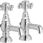 Mist Basin Pillar Taps - Chrome