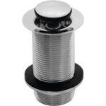 Unslotted Round Basin Waste - Chrome