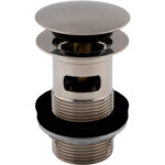 Vema Slotted Push Button Waste - Stainless Steel
