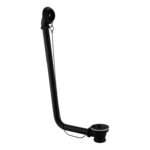 Exposed Bath Plug & Chain Waste - Matt Black